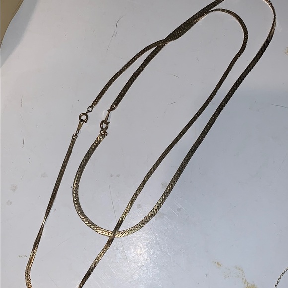 Set of 2 gold snake chains - Picture 2 of 2